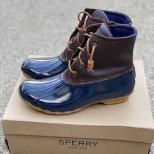 Sperry Saltwater Rain Duck Boots Women's 9.5